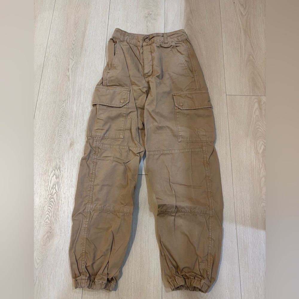 Topshop Women’s Tan Cargo‎ Pants
